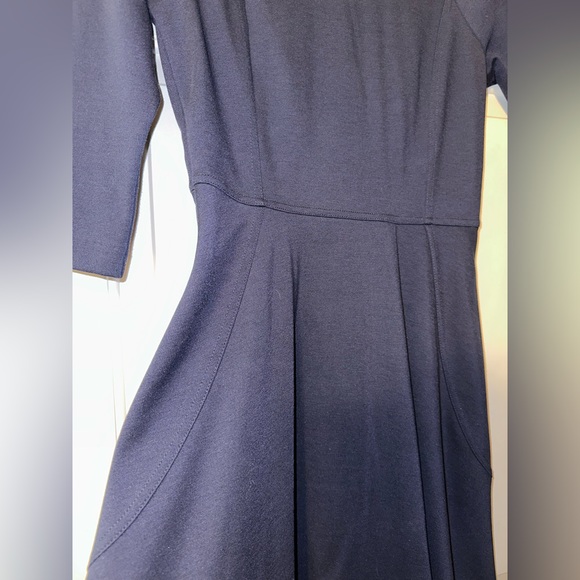Fit and Flare Navy Detailed Dress - Picture 2 of 5